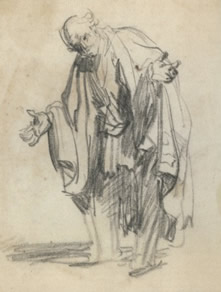 Old Man with Outspread Arms, Rembrandt van Rijn