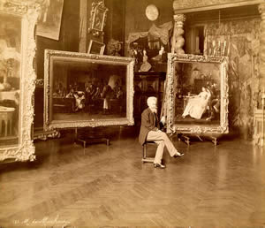 Mihály Munkácsy in his atelier 