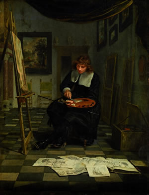 Michiel van Musscehr, The Painter's Studio
