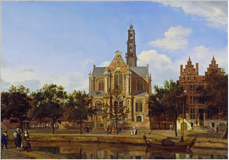 View of the Westerkerk, Amsterdam, Jan van der heyden