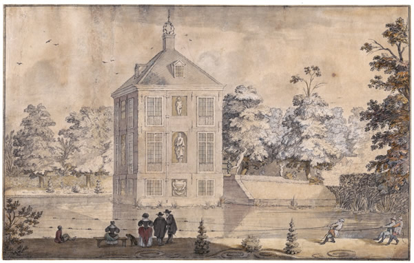 Constantijn Huygens with his friends in Hofwijck Attributed to Isaac de Moucheron
