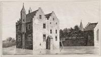 A period engraving of Huygens' manor at Zuilichem