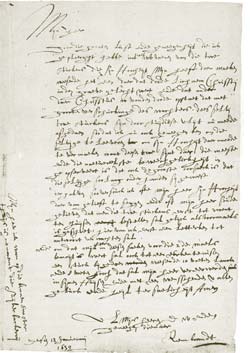 letter by Rembrandt van Rijn