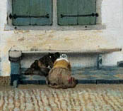 detial of Vermeer's Little Street