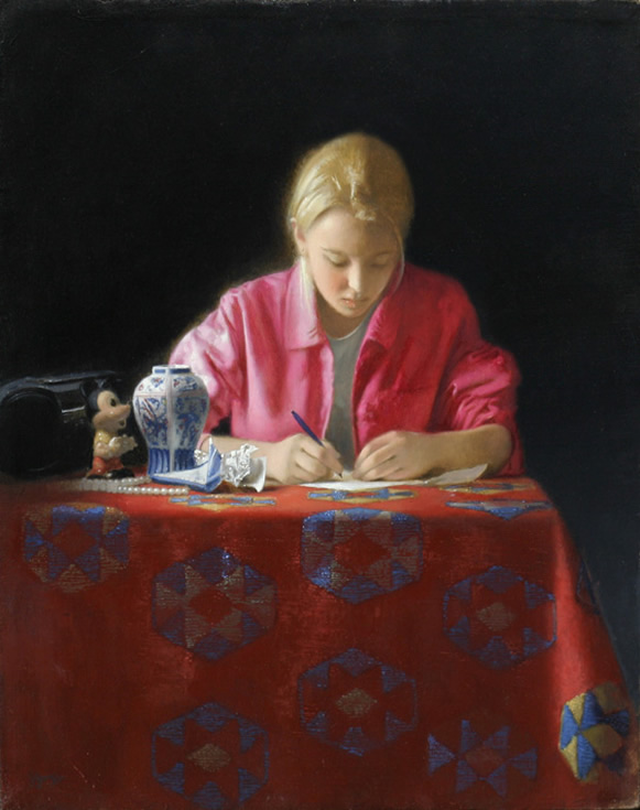 Young Girl Writing a Letter