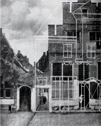 projection of Vermeer's Little Street