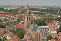 a bird's eye view of the Oude Kerk