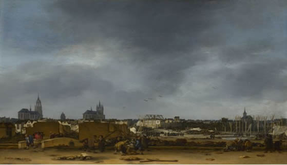 View of Delft after the Explosion of 1654, egbert van der Poel