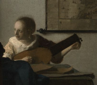 Woman with a Lute (detail), Johannes Vermeer