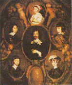 Portrait of Constantijn Huygens and his Five Children, Adraen Hannemann
