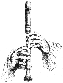 correct postions of fingers on a recorder