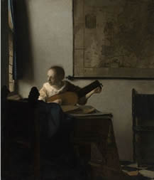 Woman with a lute, Johannes Vermeer