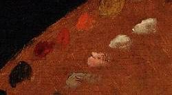 Detail of the palette of Gerrit Honthorst