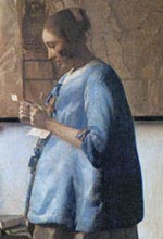 Woman in Blue Reading a Letter, Johannes Vermeer