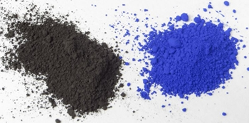 raw umber and natural ultramarine pigments