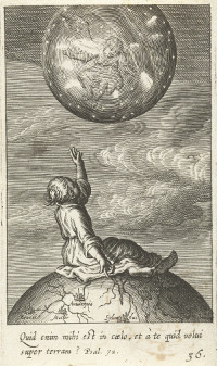 Child Sitting on a Terrestrial Globe Looking at an aAngel in a Starred Globe, Boëtius Adamsz. Bolswert