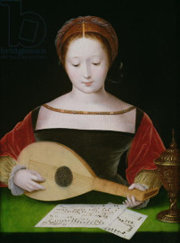 Mary Magdalene Playing a Lute, Master of the Female Half Lengths