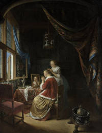 A Young Woman at her Toilet, Gerrit Dou
