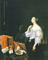 Lady Before a Mirror, Frans van Mieris