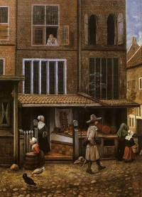 Street Scene with Baker, Jacobus Vrel