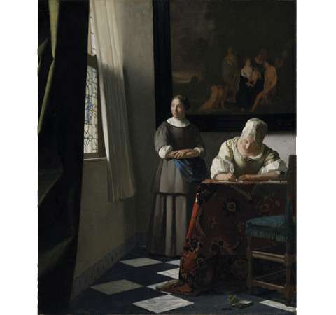 Lady Writing a Letter with her Maid