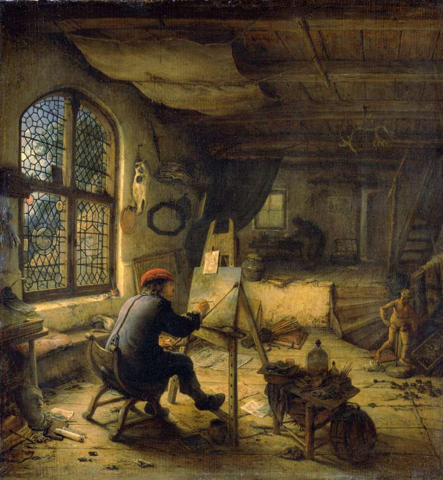 An Artist in his Studio, Rembrandt