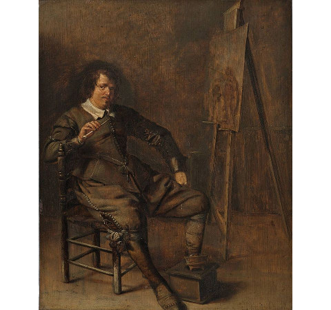 Portrait of a painter, Pieter Codde, Oil on canvas, 28.5 c 22 cm., Museum Boijmans Van Beuningen, Rotterdam