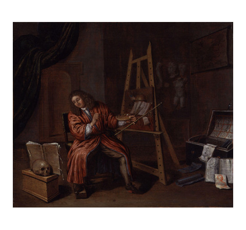 Self-portrait in the Studio, Edward Collier, 1683, Oil on canvas, National Portrait Gallery, London