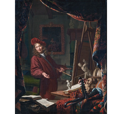 Self-portrait, Michiel van Musscher, 1679, Oil on panel, 57 x 46.5 cm., Museum Rotterdam, Rotterdam