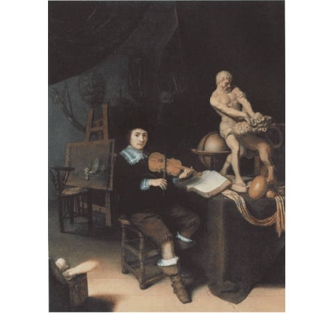Violin-playing Painter, Abraham de Pape, c. 1645