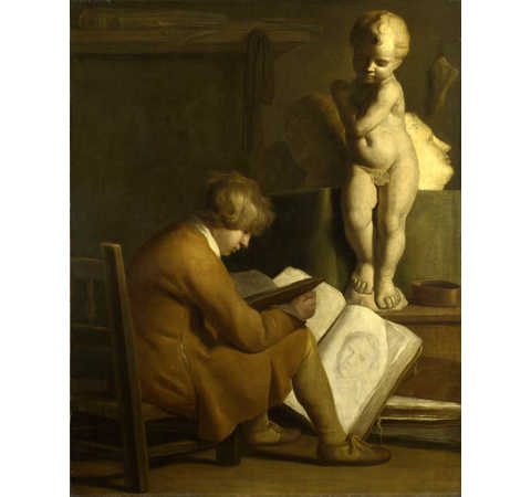 A Boy seated Drawing, Wallerand Vaillant, probably 1700-1800, Oil on canvas, 127 x 99.5 cm., The National Gallery, London