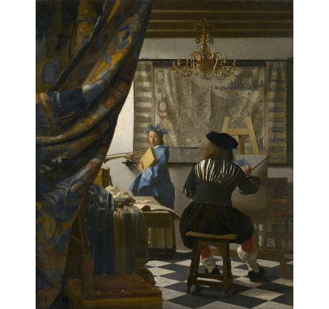 The Art of Painting, Johannes Vermeer, c. 1662–1668, Oil on canvas, 120 x 100 cm., Kunsthistorisches Museum, Vienna