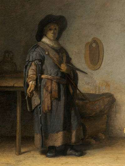 An Artist in his Studio, Rembrandt van Rijn