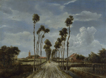The Avenue at Middelharnis, Meindert Hobbema, 1689, Oil on canvas, 104 x 141 cm., National Gallery, London