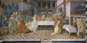 Herod's Banquet, Fra Filippo Lippi, between 1452 and 1465, Fresco Duomo, Prato 