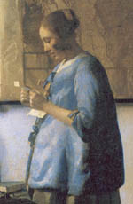 Woman In Blue Readinmg a Letter, Johannes Vermeer