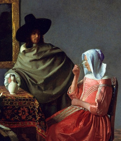 The Glass of Wine, (detail), Johannes Vermeer