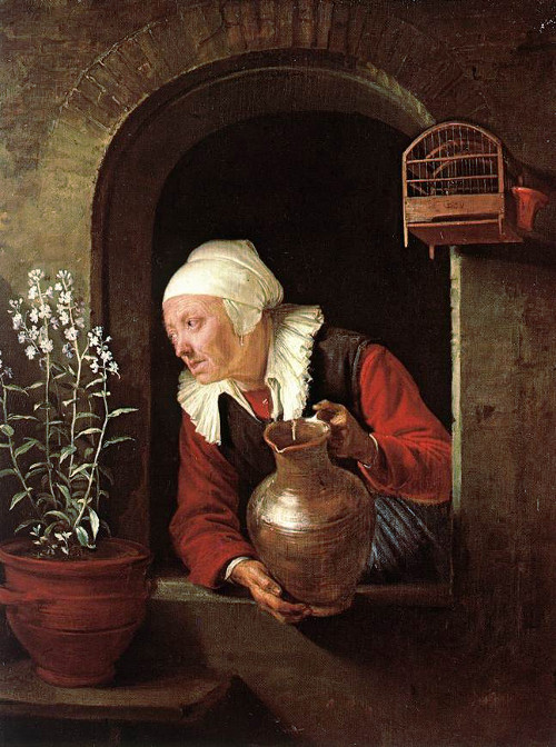 Gerrit Dou Old Woman with a Jug at a Window, Gerrit Dou