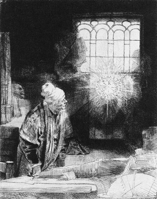 Faust in his Study, Rembrandt van Rijn