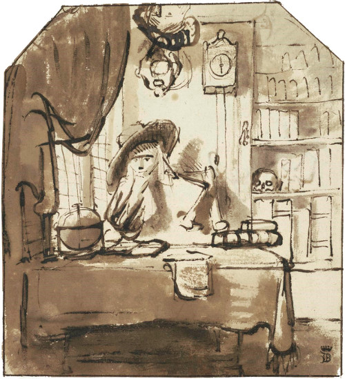 A Scholar i his Study, Nicloas Maes