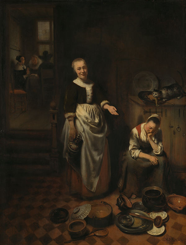 The idle Servant, Nicolaes Maes