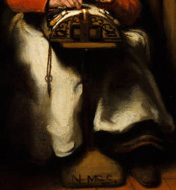 Old Lacemaker, Nicolaes Maes (detail)