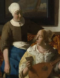 he Love Letter (detail), Johannes Vermeer