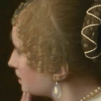 Mistress and Maid (detail), Johannes Vermeer