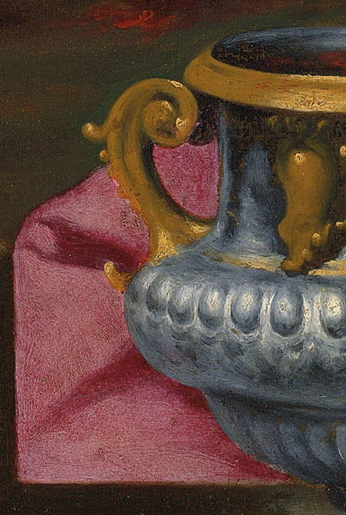 Saint Praxedis (detail), (attributed to Johannes Vermeer), 1655