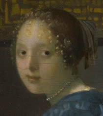 A Lady Seated at a Virginal (detail), Johannes Vermeer