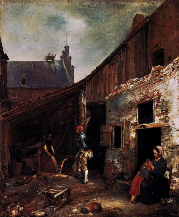 The Family of the Stone Grinder, Gerrit ter Borch