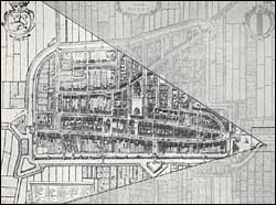 Plan of Delft from Willem Blaeu's 1648 Atlas