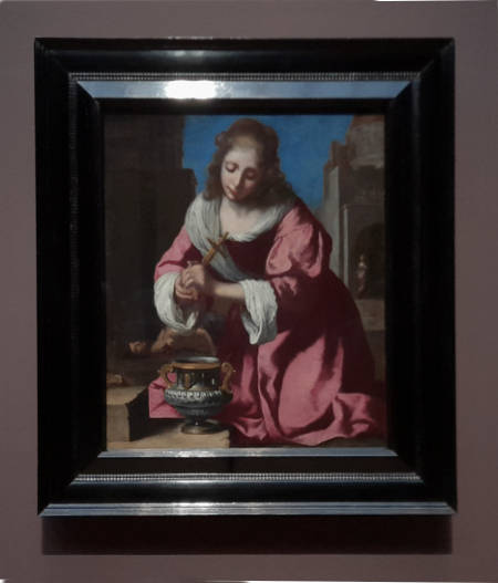 St. Praxedis asstibuted to Johannes Vermeer with frame