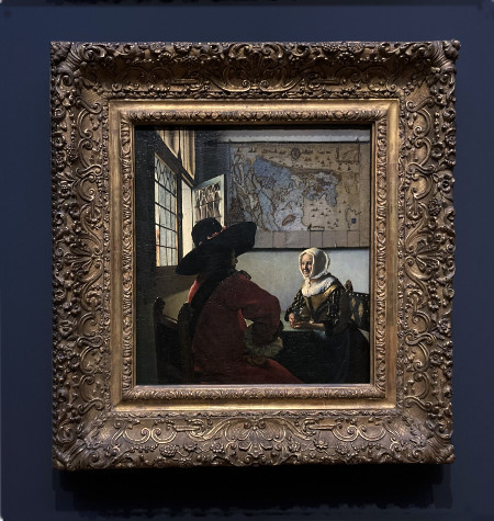 Johannes Vermeer's Officer and Laughing Girl with frame